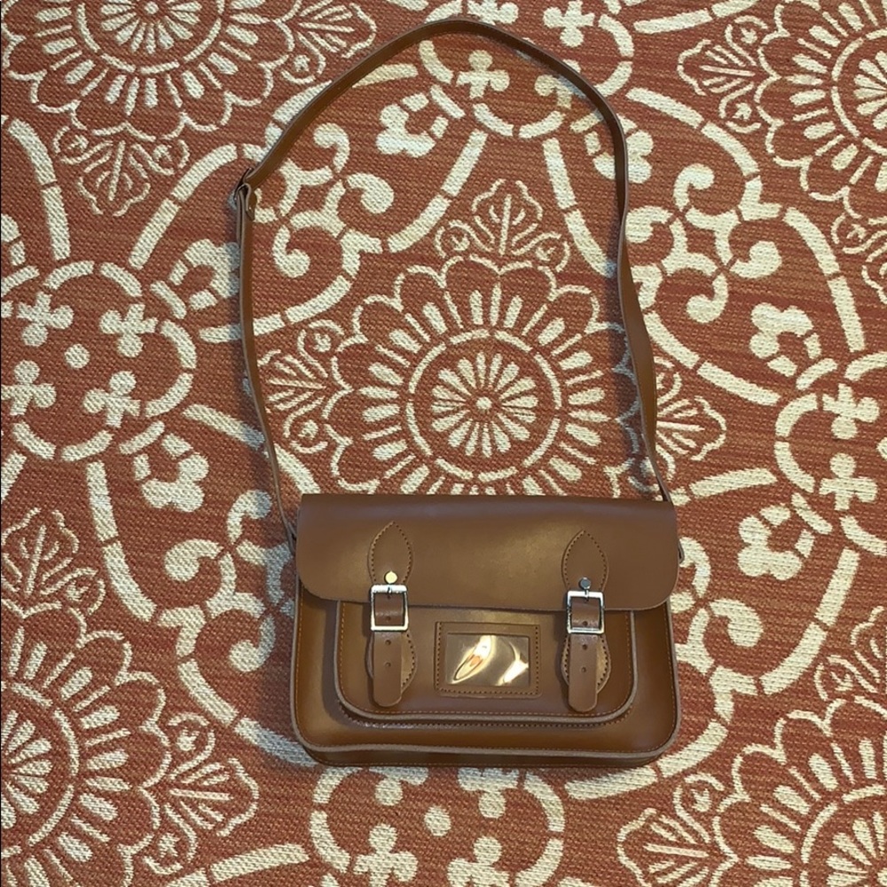 Damero classic camel satchel NWOT